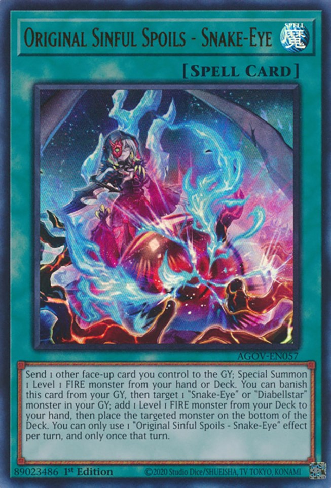snake yugioh cards Original Sinful Spoils
