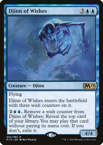 Djinn of Wishes [Core Set 2019], MTG Single - Gamers Grove