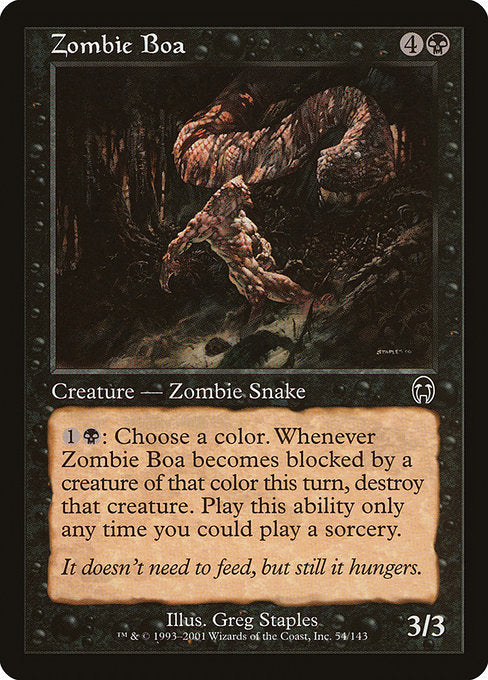 Zombie Boa [Apocalypse], MTG Single - Gamers Grove