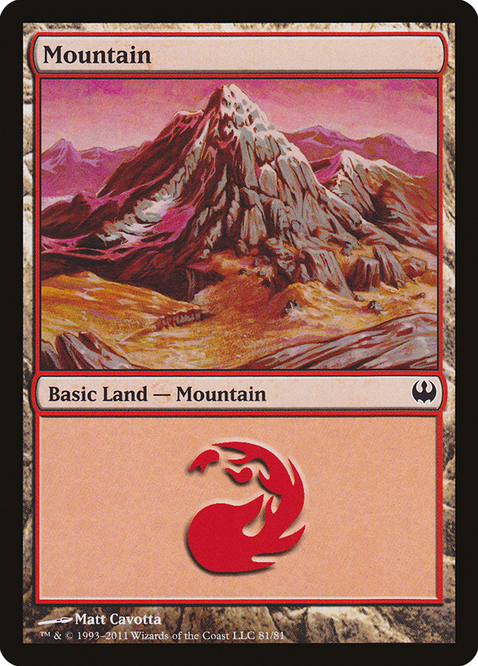 Mountain (81) [Duel Decks: Knights vs. Dragons], MTG Single - Gamers Grove