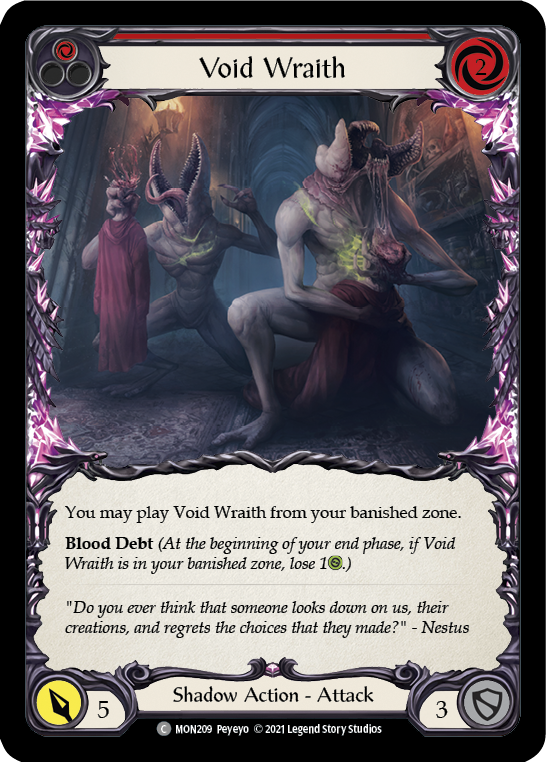 Void Wraith (Red) (Rainbow Foil) [MON209-RF] 1st Edition Rainbow Foil