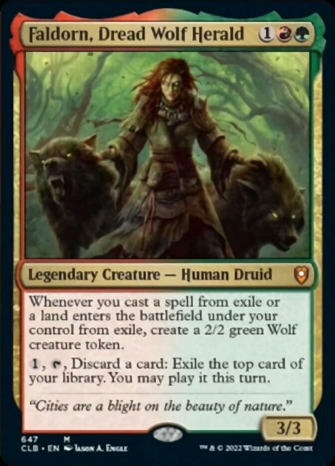 Faldorn, Dread Wolf Herald [Commander Legends: Battle for Baldur's Gat Faldorn, Dread Wolf Herald [Commander Legends: Battle for Baldur's Gat