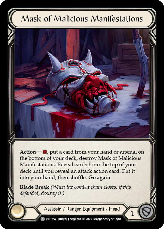 Mask of Malicious Manifestations [OUT157] (Outsiders)  Cold Foil