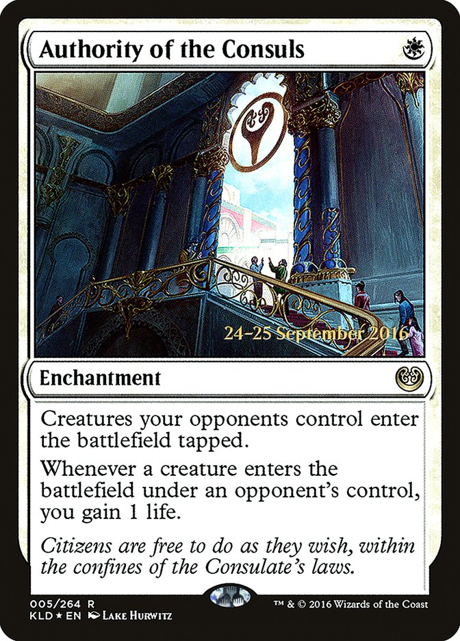 Authority of the Consuls  [Kaladesh Prerelease Promos], MTG Single - Gamers Grove