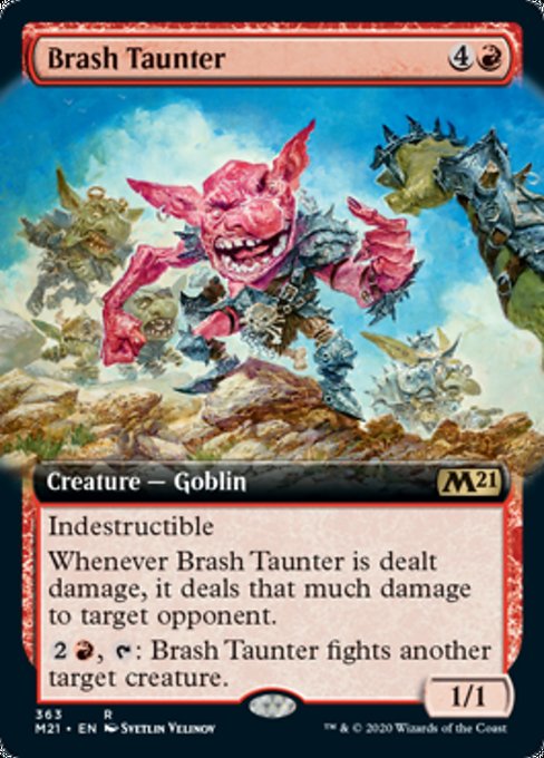 Brash Taunter (Extended Art) [Core Set 2021]