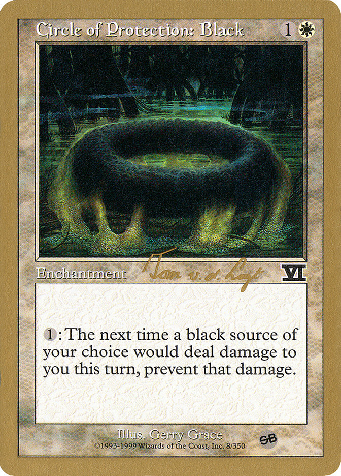 Circle of Protection: Black (Tom van de Logt) (SB) [World Championship Decks 2000]