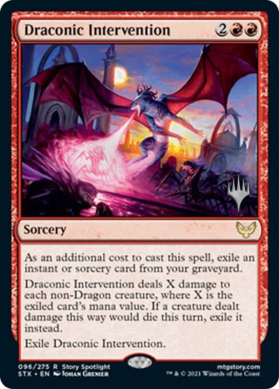 Draconic Intervention (Promo Pack) [Strixhaven: School of Mages Promos]