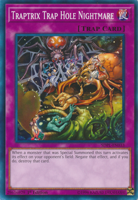 trap hole card yugioh Traptrix Trap Hole Nightmare [SDPL-EN033] Common