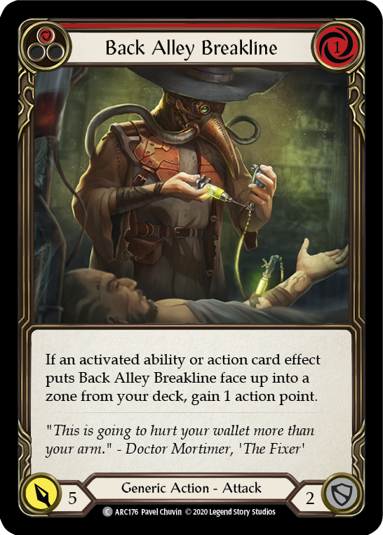 Back Alley Breakline (Red) [ARC176] Unlimited Edition Rainbow Foil