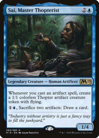 Sai, Master Thopterist [Core Set 2019], MTG Single - Gamers Grove