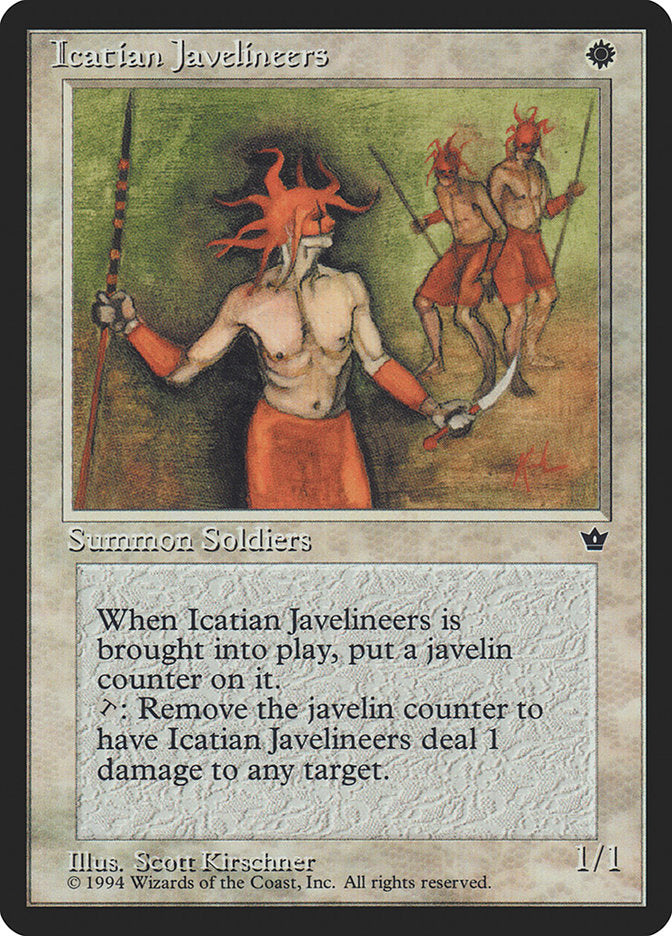 Icatian Javelineers (Scott Kirschner) [Fallen Empires], MTG Single - Gamers Grove