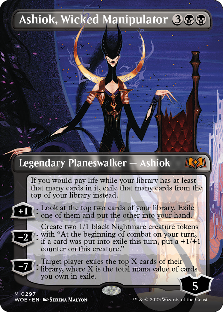 Ashiok, Wicked Manipulator (Borderless Alternate Art) [Wilds of Eldraine]