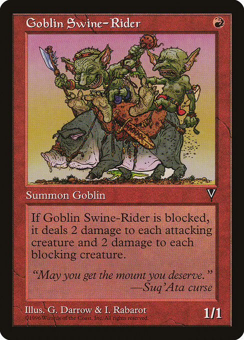 Goblin Swine-Rider [Visions], MTG Single - Gamers Grove