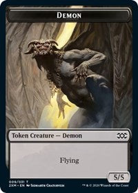 Demon // Elemental Double-sided Token [Double Masters Tokens]