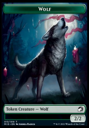Wolf // Treefolk Double-sided Token [Innistrad: Midnight Hunt Tokens]