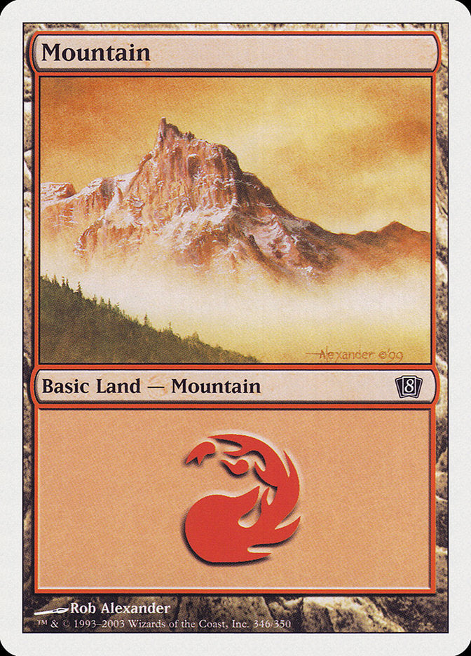 Mountain (346) [Eighth Edition], MTG Single - Gamers Grove