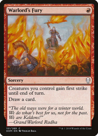Warlord's Fury [Dominaria], MTG Single - Gamers Grove