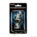 Magic the Gathering Unpainted Miniatures: Dwarf Fighter & Dwarf Cleric