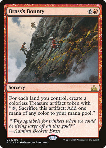 Brass's Bounty [Rivals of Ixalan], MTG Single - Gamers Grove