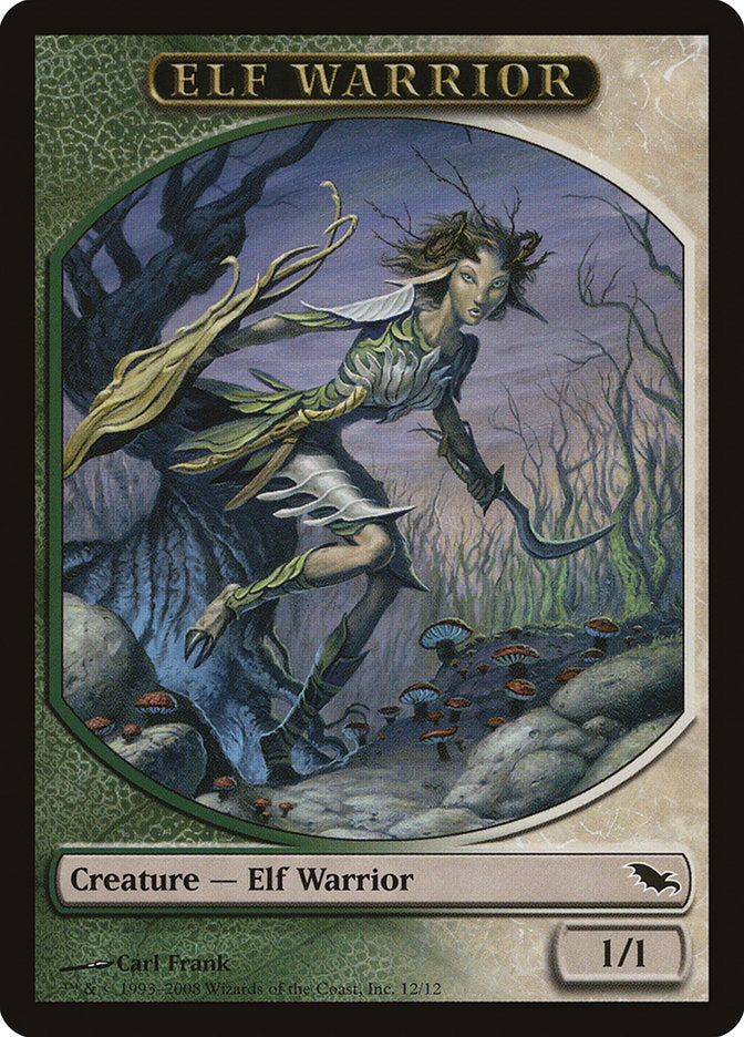 Elf Warrior (12/12) [Shadowmoor Tokens], MTG Single - Gamers Grove
