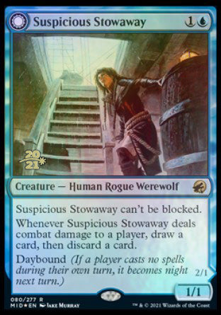 Suspicious Stowaway // Seafaring Werewolf [Innistrad: Midnight Hunt Prerelease Promos]
