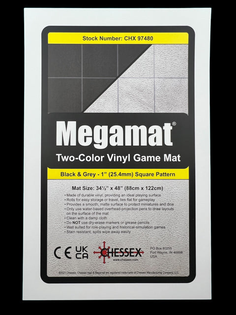 Megamat 1" Reversible Black-Grey Squares