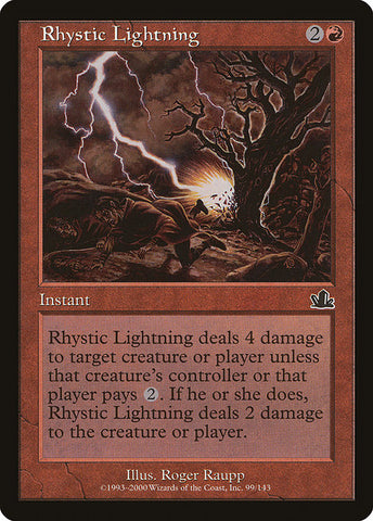 Rhystic Lightning [Prophecy], MTG Single - Gamers Grove