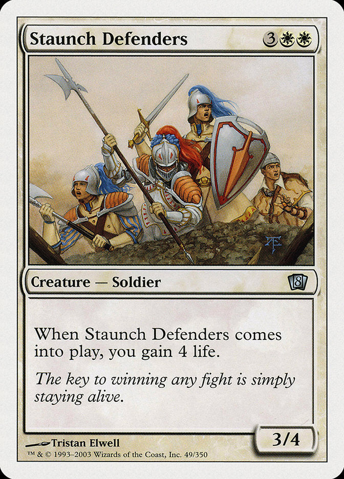 Staunch Defenders [Eighth Edition], MTG Single - Gamers Grove