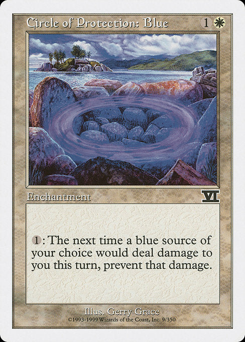 Circle of Protection: Blue [Classic Sixth Edition], MTG Single - Gamers Grove