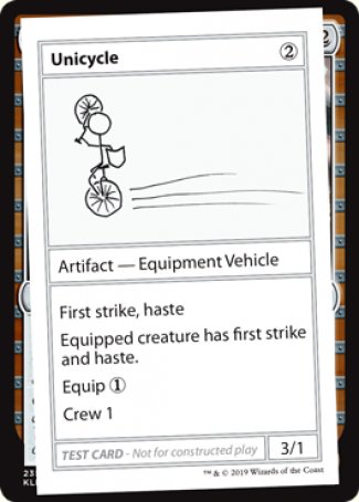 Unicycle (2021 Edition) [Mystery Booster Playtest Cards]
