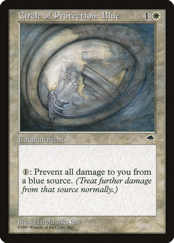 Circle of Protection: Blue [Tempest], MTG Single - Gamers Grove