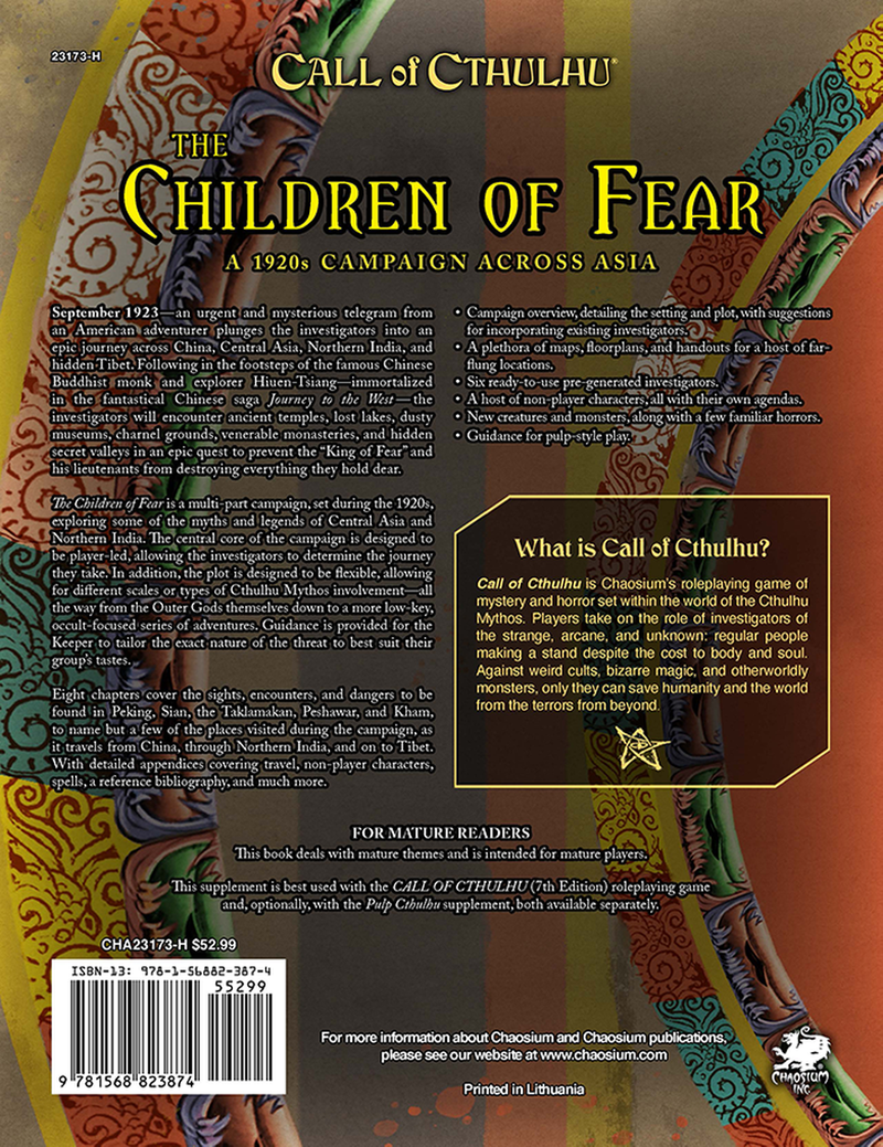 Call of Cthulhu 7e: The Children of Fear