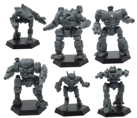  Catalyst Game Labs BattleTech: Inner Sphere Striker Lance  Miniature Force Pack , Grey : Toys & Games