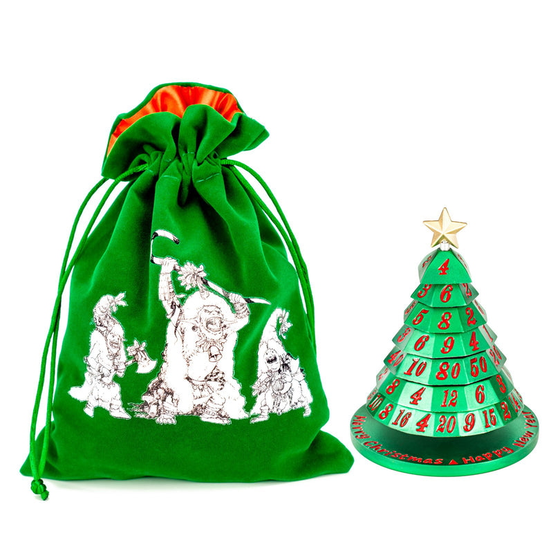 Fantasy Christmas Dice Bag - Christmas Goblins (Green)