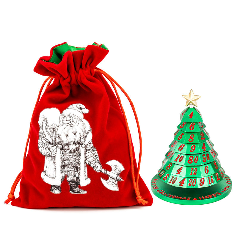 Fantasy Christmas Dice Bag - Santa with Battle Axe (Red)