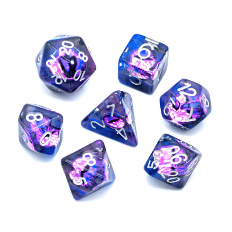 Resin RPG Dice Set - Dark Mage Eye