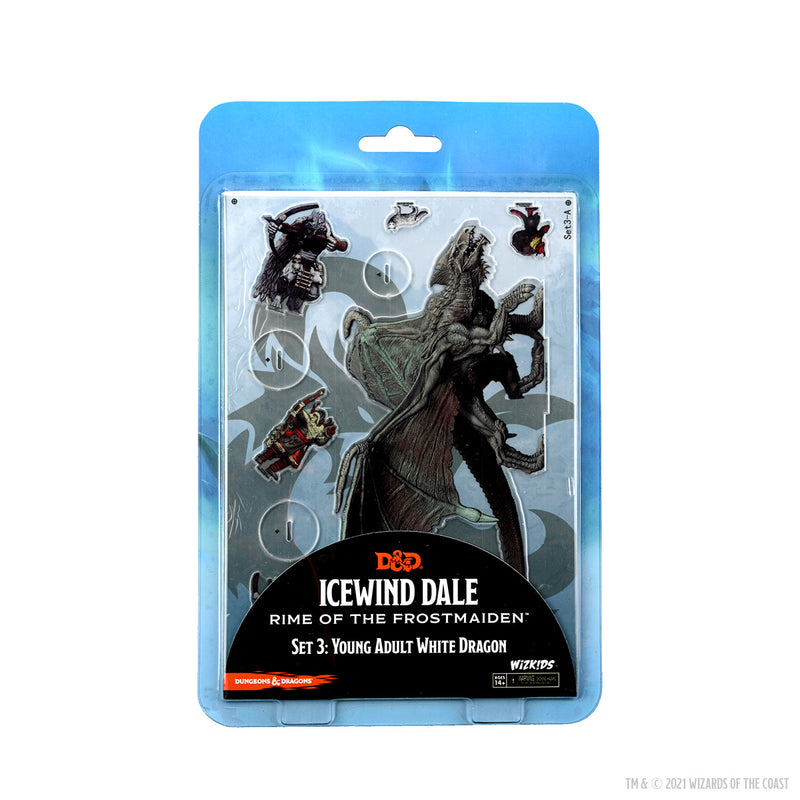 D&D Idols of the Realms 2D Miniatures: Icewind Dale- Young Adult White Dragon