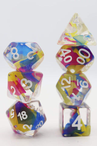 Resin RPG Dice Set - Evil's Spell Ribbon