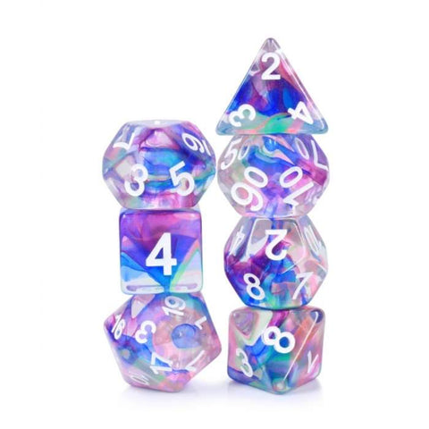 Resin RPG Dice Set - Fairy's Tail Ribbon