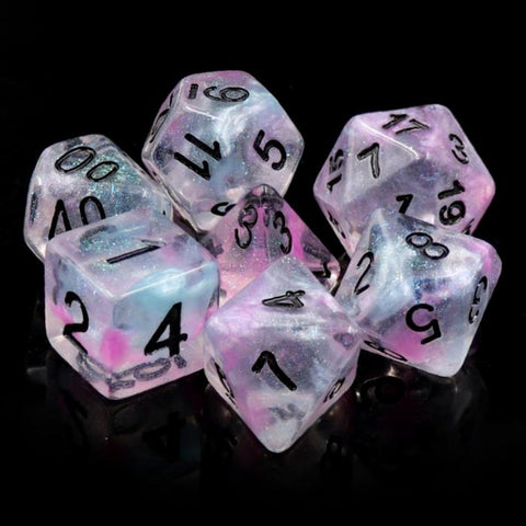 Resin RPG Dice Set - Ro Chrome