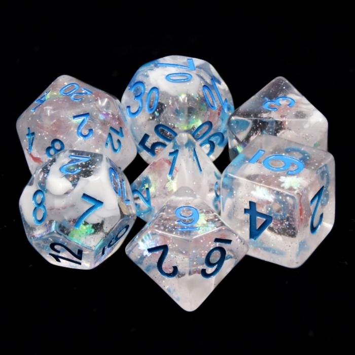 Resin RPG Dice Set - Blue Notes