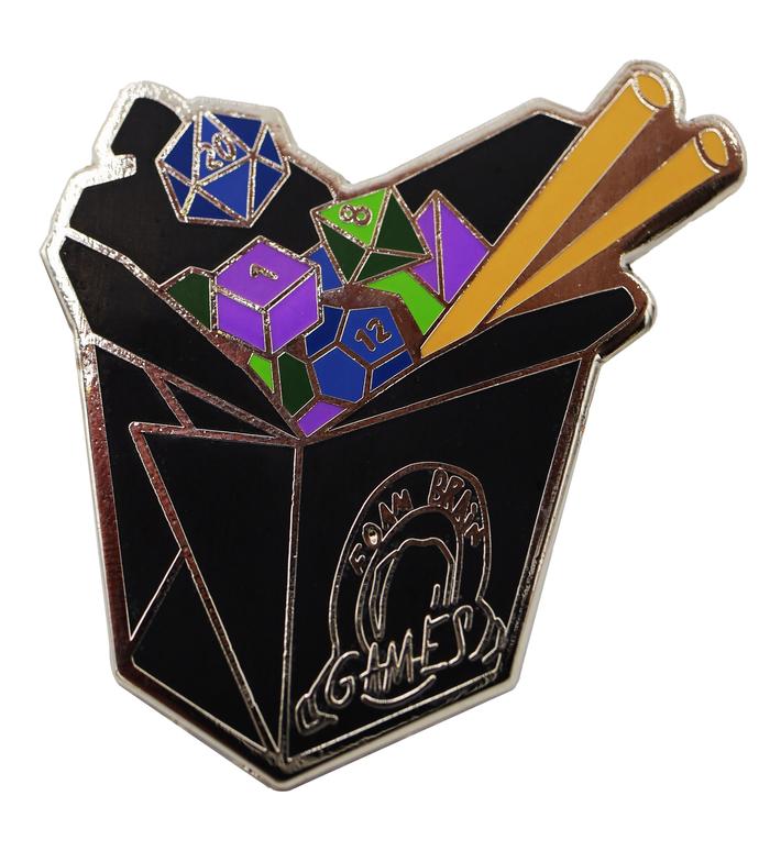 Enamel Pin: Take Out Dice - Black