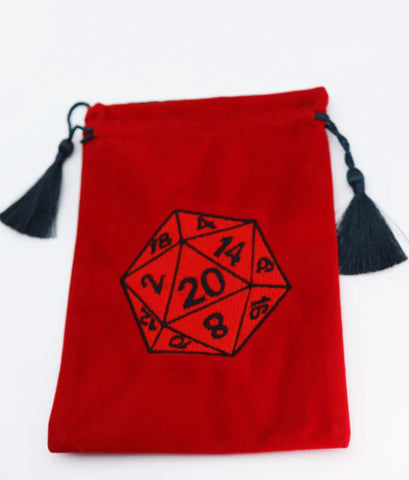Dice Bag - Red D20