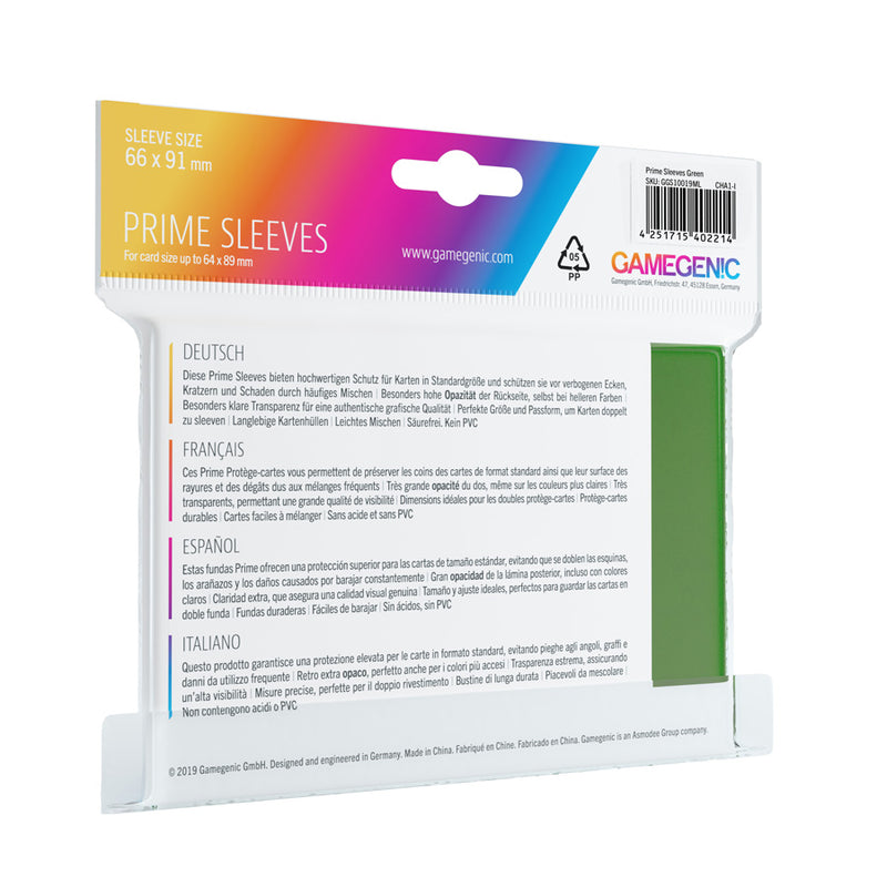 GameGenic: Prime Sleeves - Green (100ct)