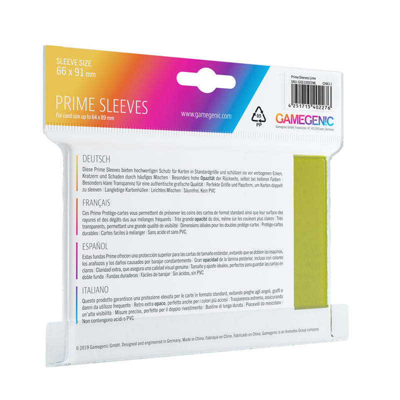 GameGenic: Prime Sleeves - Lime (100ct)