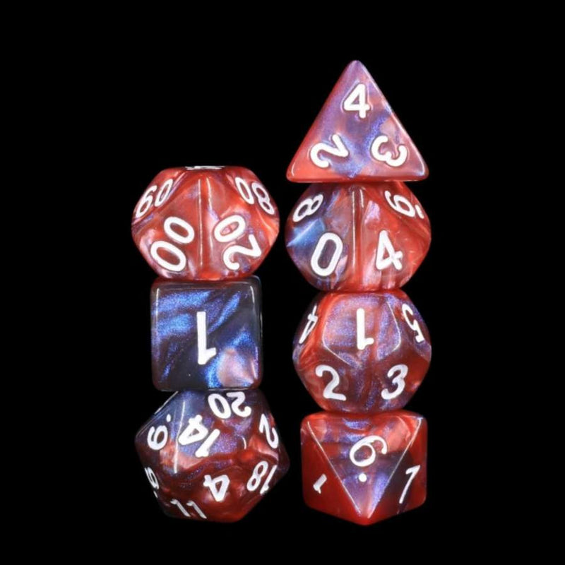 Resin RPG Dice Set - Lava Galaxy