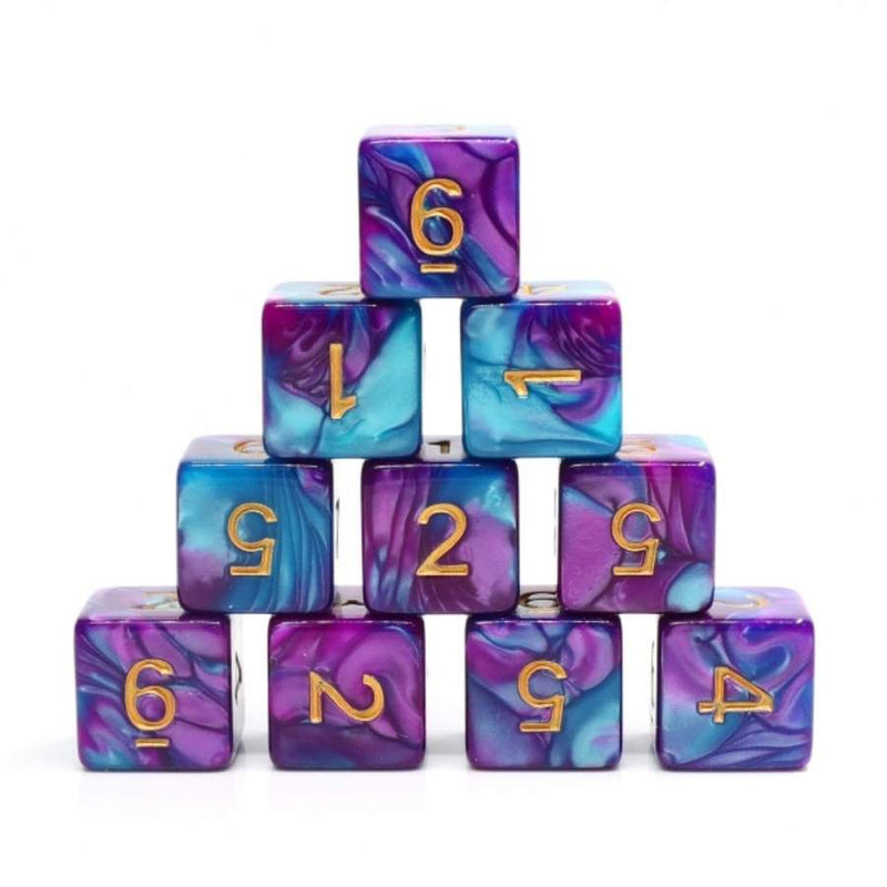 Resin 12 d6 Set - Mermaid Beach