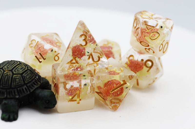 Resin RPG Dice Set - Party Turtle