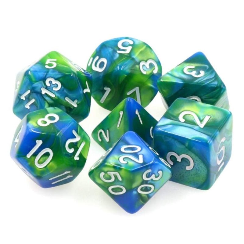 Resin RPG Dice Set - Planet Earth