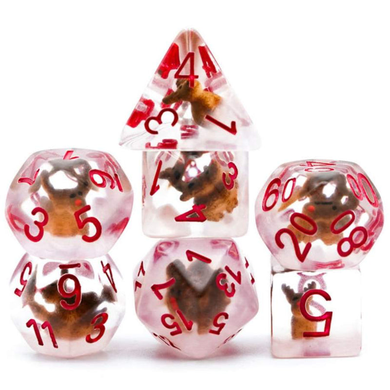 Resin RPG Dice Set - Reindeer